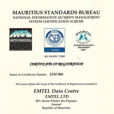 ISO 27001 Certificate